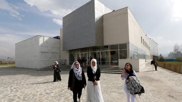 Female students of American University of Afghanistan walk as they arrive for new orientation sessions at a American University in Kabul, Afghanistan March 27, 2017. (Reuters)