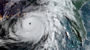 A satellite image shows Hurricane Ida in the Gulf of Mexico and approaching the coast of Louisiana, US. (Reuters)
