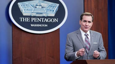 Pentagon spokesman John Kirby speaks during a briefing at the Pentagon in Washington, Saturday, Aug. 28, 2021.  (AP)