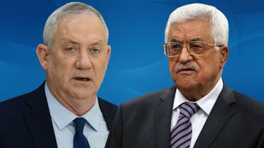 الرئيس الفلسطيني محمود عباس ووزير الدفاع الإسرائيلي بيني غانتس