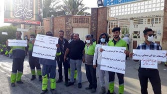 تجمع اعتراضی کارگران شهرداری «امیدیه» برای چهارمین روز پیاپی