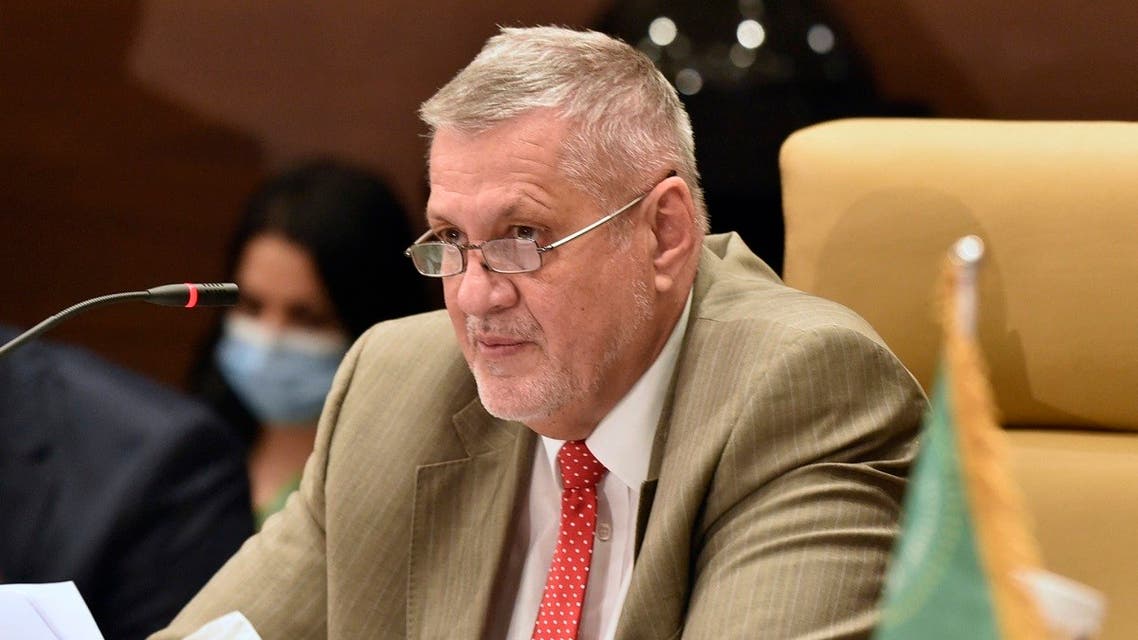 UN special envoy for Libya Jan Kubis attends a meeting by Libya’s neighbors as part of international efforts to reach a political settlement to the country’s conflict, in the Algerian capital Algiers, on August 30, 2021. (Ryad Kramdi/AFP)