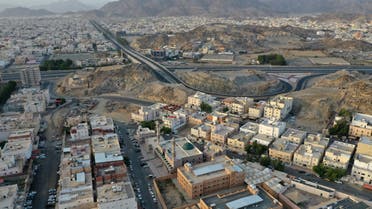 Aerial view of a neighborhood in Mecca, Saudi Arabia. (AFP)