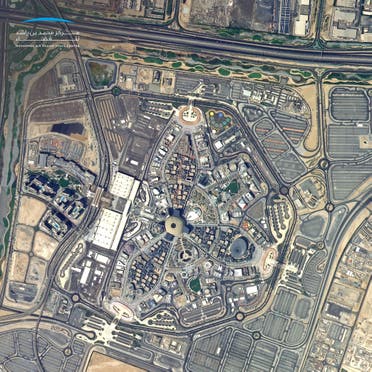 One month to go for the opening of Expo 2020 Dubai. This photo, taken by KhalifaSat from space, shows the site of the global cultural event that will bring together 191 countries in the UAE. (Supplied)