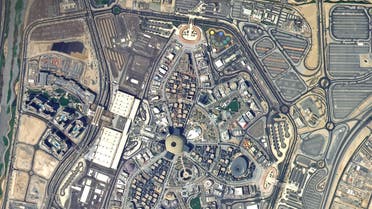 One month to go for the opening of Expo 2020 Dubai. This photo, taken by KhalifaSat from space, shows the site of the global cultural event that will bring together 191 countries in the UAE. (Supplied)