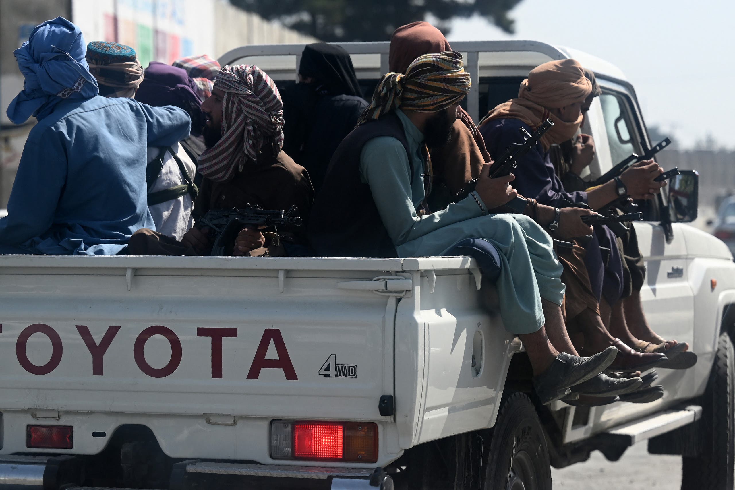 Taliban fighters on a street in Kabul (archive - AFP)