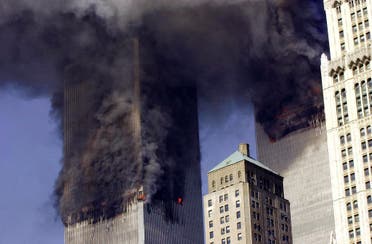 Photo dated 11 September 2001 shows the twin towers of the World Trade Center burning after two planes crashed into each building in New York. (AFP)