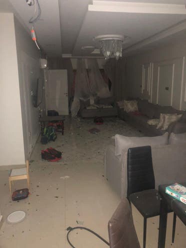  تضرر منازل بالدمام بعد اعتراض وتدمير الباليستي الحوثي