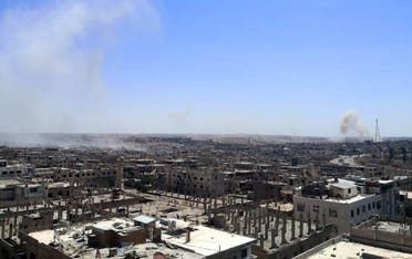 دخان معارك يتصاعد من درعا (أرشيفية)