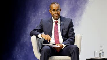 Somalia's PM Mohamed Hussein Roble takes part in a session at the Global Education Summit in July 29, 2021. (Reuters)