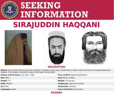 Taliban interior minister Sirajuddin Haqqani. (Twitter)