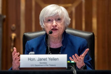 Treasury Secretary Janet Yellen testifies before the Senate Appropriations Subcommittee, June 23, 2021. (Reuters)