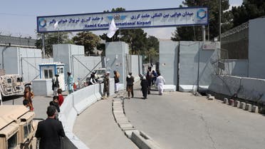General view of an entrance gate to Hamid Karzai International Airport which has been close for the maintenance of aircrafts in Kabul, Afghanistan, September 4, 2021. (Reuters)