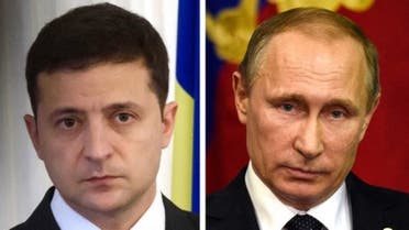 This combination of file photos shows (L) President of Ukraine Volodymyr Zelensky and (R) Russian President Vladimir Putin. (File photo: AFP)