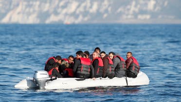 Migrants who launched from the coast of northern France cross the English Channel in an inflatable boat near Dover, Britain, August 4, 2021. Picture taken August 4, 2021. (File photo: Reuters)