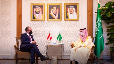 وزير الخارجية السعودية يستقبل نظيره النمساوي في الرياض (حساب وزارة الخارجية السعودية)