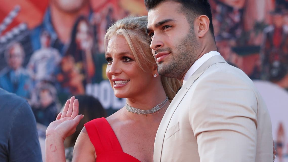 Britney Spears and Sam Asghari pose at the premiere of Once Upon a Time In Hollywood in Los Angeles, California, US, July 22, 2019. (File photo: Reuters)