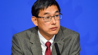 Chair of the Joint Committee on Vaccination and Immunisation (JCVI) Professor Wei Shen Lim attends a media briefing on COVID-19 at Downing Street in London, Britain September 14, 2021. (Reuters)