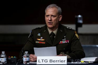 Defense Intelligence Agency Director Lt. Gen. Scott Berrier testifies during a Senate Armed Services hearing, April 29, 2021. (Reuters)