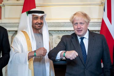 Sheikh Mohamed bin Zayed Al Nahyan, Crown Prince of Abu Dhabi and Deputy Supreme Commander of the UAE Armed Forces, and Boris Johnson, Prime Minister of the United Kingdom (UK), have discussed the historic friendship ties and joint strategic cooperation between the UAE and the UK and ways to enhance relations in the best interest of the two sides. (Supplied: WAM)
