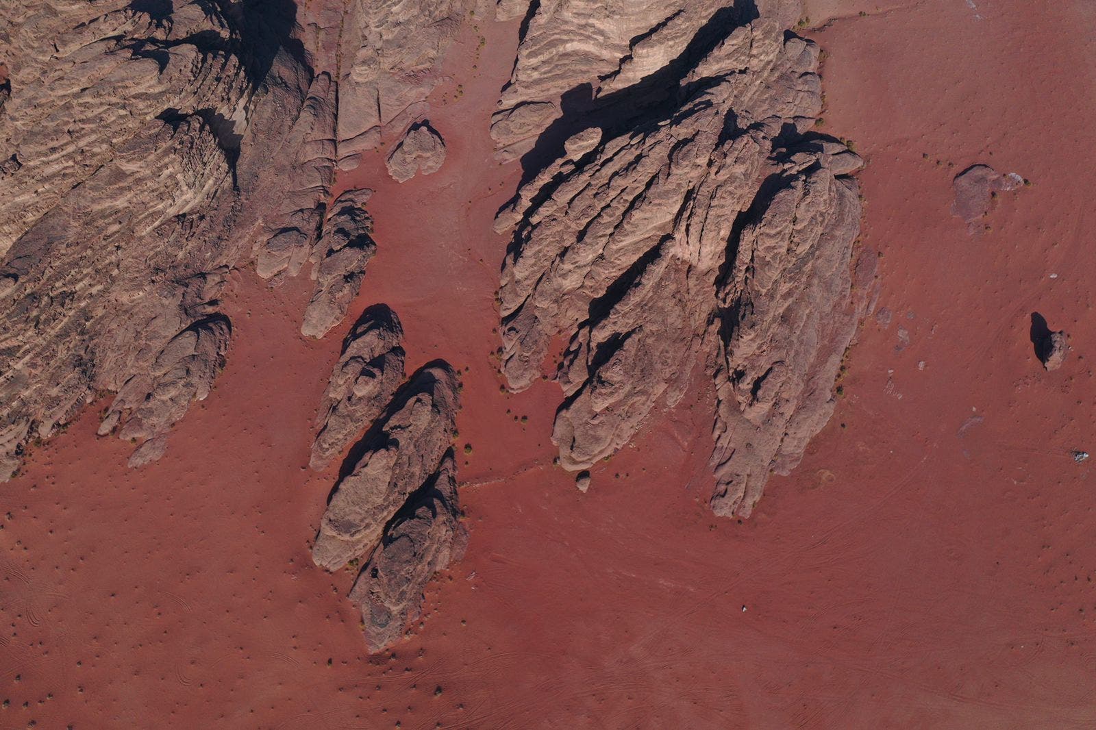 Red sand between the mountains of Jeddah