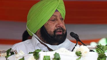 ndia's Punjab state chief minister Captain Amarinder Singh (C) addresses a gathering during the inauguration ceremony of the Jallianwala Bagh Centenary Memorial on the eve of India's 75th Independence Day celebrations at Anand Amrit Park in Amritsar on August 14, 2021. (File photo: AFP)