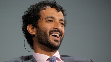 Abdulla Bin Touq Al Marri, Minister of Economy of the United Arab Emirates, (UAE) speaks during the Skybridge Capital SALT New York 2021 conference in New York City, U.S., September 15, 2021. (Reuters)