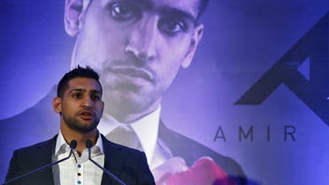 British boxer Amir Khan speaks during a news conference in New Delhi, India, November 3, 2015. (File photo: Reuters)