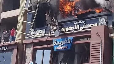 مصري ينقذ جيرانه من حريق