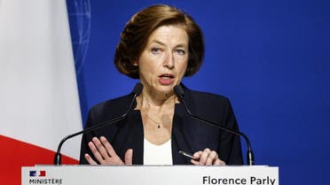 French Defence minister Florence Parly gives a press conference, on September 16, 2021 in Paris. (AFP)