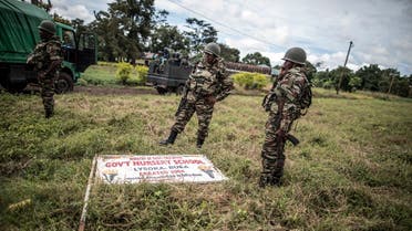 A file photo shows Cameroonian army soldiers secure the perimeter of a polling station in Lysoka, near Buea, southwestern Cameroon, on October 7, 2018. (Marco Longari/AFP)