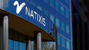 The logo of French bank Natixis is seen at one of their office in Paris, France, April 7, 2021. (Reuters)