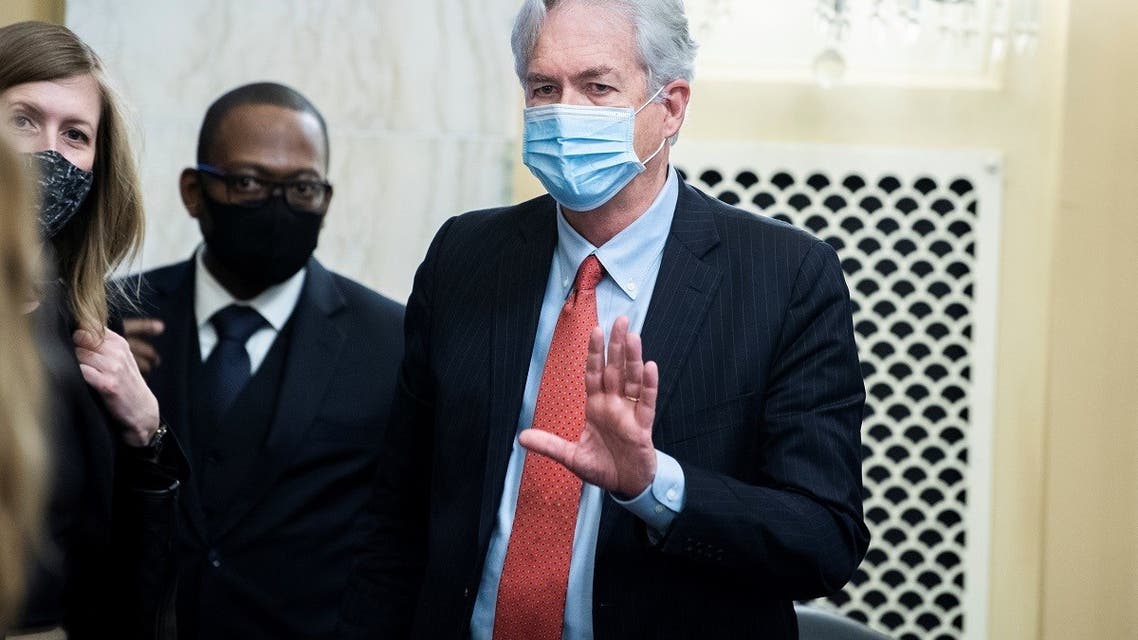 CIA Director Bill Burns leaves after his Senate Intelligence Committee hearing, Feb. 24, 2021. (Reuters)