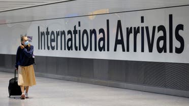 Travellers arrive at Heathrow's Terminal 5 in west London on August 2, 2021. (File photo: AFP)