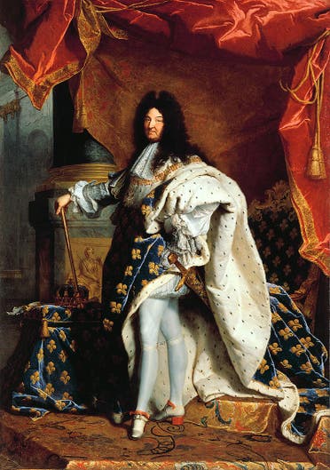 لوحة تجسد الملك الفرنسي لويس الرابع عشر