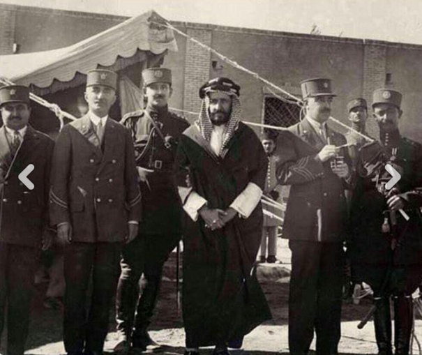 الشيخ خزعل الكعبي بعد اعتقاله بواسطة رضا شاه