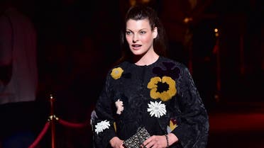 In this file photo taken on September 21, 2014, Canadian model Linda Evangelista attends the Dolce & Gabbana collection show during the 2015 Spring / Summer Milan Fashion Week in Milan. (AFP)