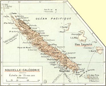 صورة لخريطة كاليدونيا الجديدة