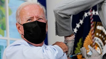 President Joe Biden receives his COVID-19 booster vaccination at the White House, Sept. 27, 2021. (Reuters)