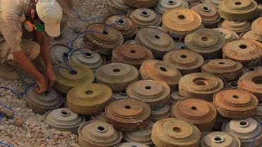 Saudi Arabia’s King Salman Humanitarian Aid and Relief Center (KSrelief) Masam Project for Clearing Mines in Yemen dismantled 1,755 mines during the fourth week of September 2021. (Supplied)