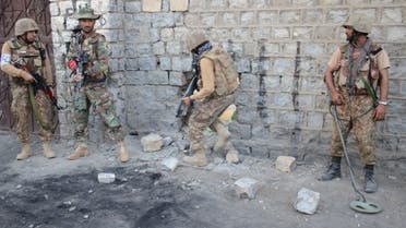 Pakistan Security forces carry out a search operation. File