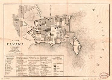 خريطة لبنما تعود للقرن التاسع عشر