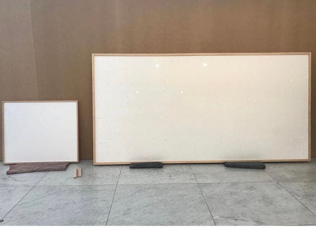 Artist who was paid 84 000 for artwork delivers blank canvases