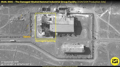 تصاویر ماهواره‌ای از انفجار شدید یک مرکز تحقیقاتی موشکی در غرب تهران