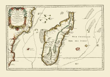 خريطة قديمة لمدغشقر