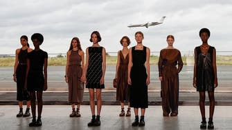 Hermes hosts fashion show at Paris airport hangar
