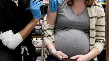Pregnant women receive the COVID-19 vaccine in Schwenksville, Pennsylvania. (Reuters)