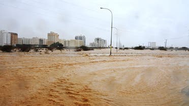 Flooded streets are seen as Cyclone Shaheen makes landfall in Muscat Oman, October 3, 2021. REUTERS/Sultan Al Hassani NO RESALES. NO ARCHIVES