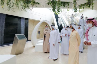 Sheikh Mohammed bin Rashid Al Maktoum visits Saudi Arabia's pavillion at Expo 2020 Dubai. (Twitter)