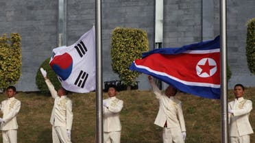 The flags of South Korea and North Korea. (File photo: AFP)
